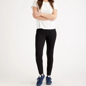 Quince Women's Ultra Stretch Ponte Skinny Pants Black Large Petite Office